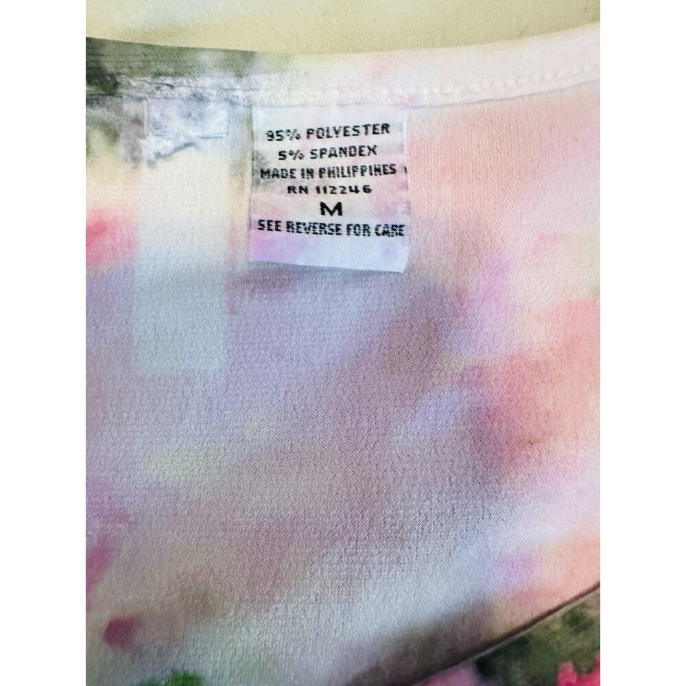 Pink & Green Tiered Ruffle Fairy Tank Top Medium Cottage Y2K - Picture 3 of 5
